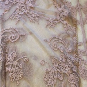 Mustard Seed Sweaters - Light Pink lace cardigan made by Mustard Seed Mustard Seed Sweaters - Light Pink lace cardigan made by Mustard Seed